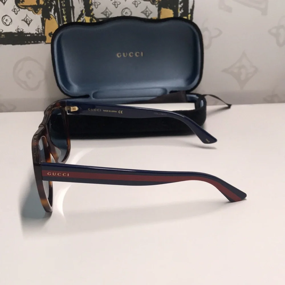 ✨ New Authentic Gucci GG0926S 002 Havana/Blue Sunglasses – Luxury Designer Shade